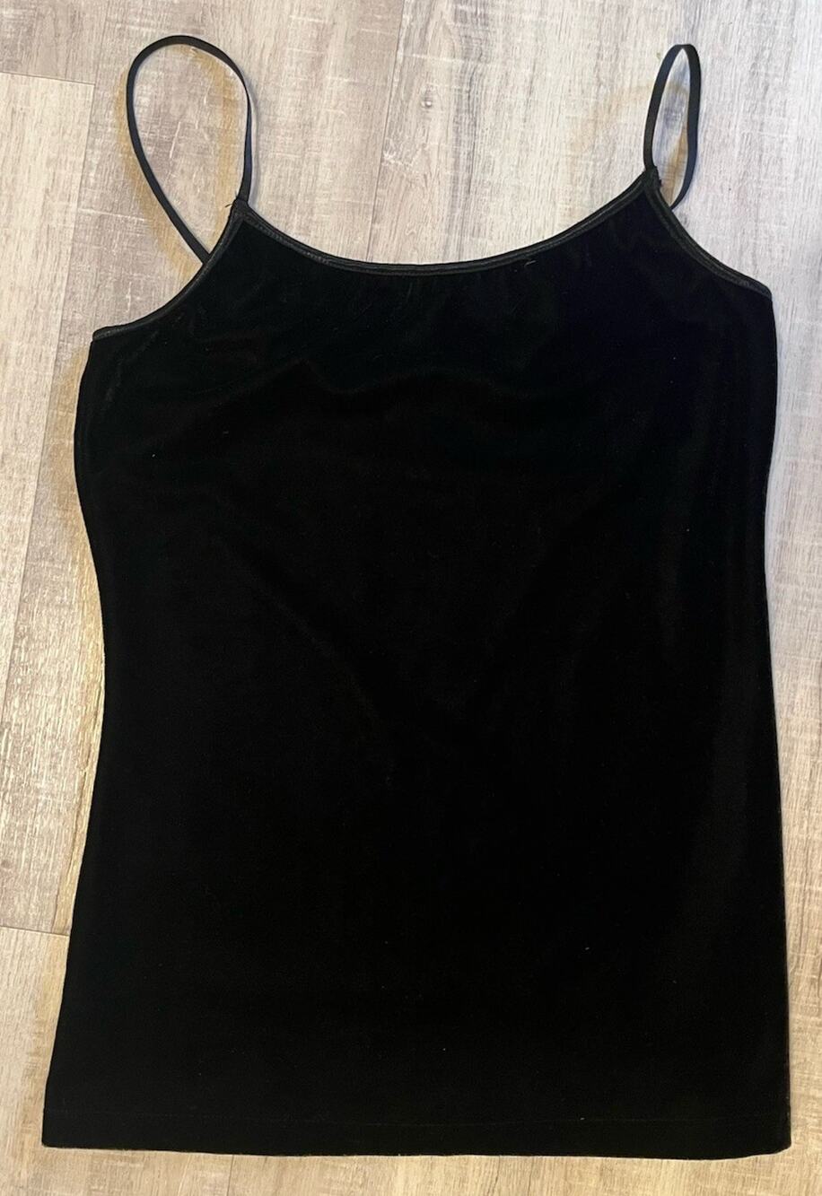 VTG Y2K Wet Seal Cami Velvet Top Babydoll Satin Black Grunge Fairy Whimsigoth S